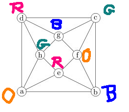 8-node graph colored