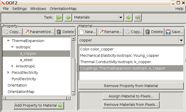 Adding properties to material