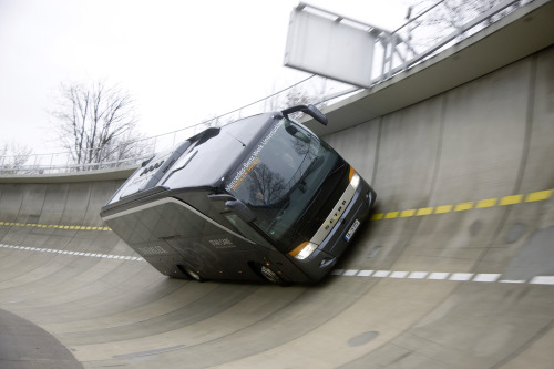 Setra coach on the Mercedes-Benz Untertürkheim test track