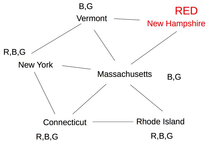 Small map.  New Hampshire is colored red