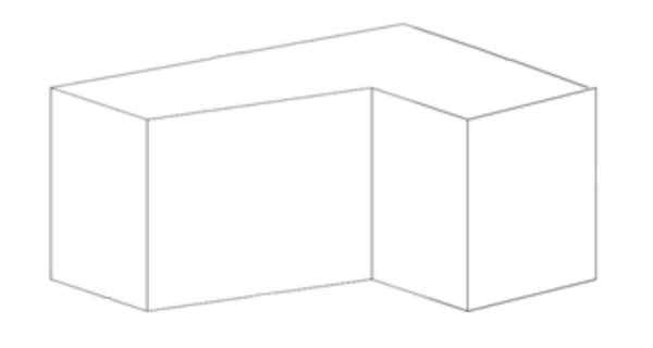 wire-frame sketch of a block