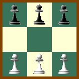 3x3 board with three pawns of each color