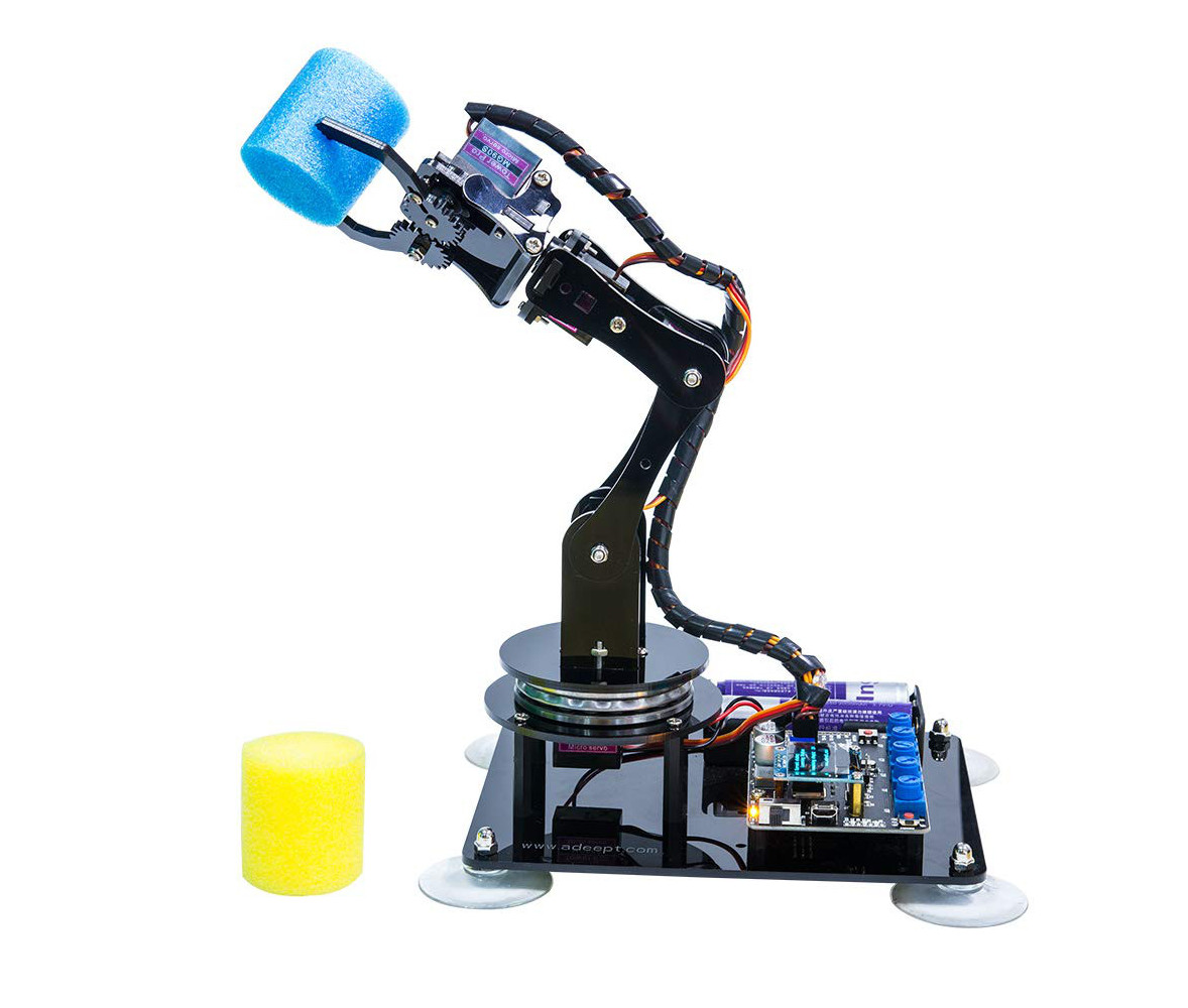 small robot arm on fixed base