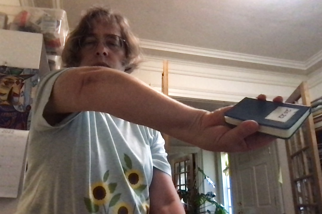 one way for a human arm to put a cell phone in a particular position
	    and orientation