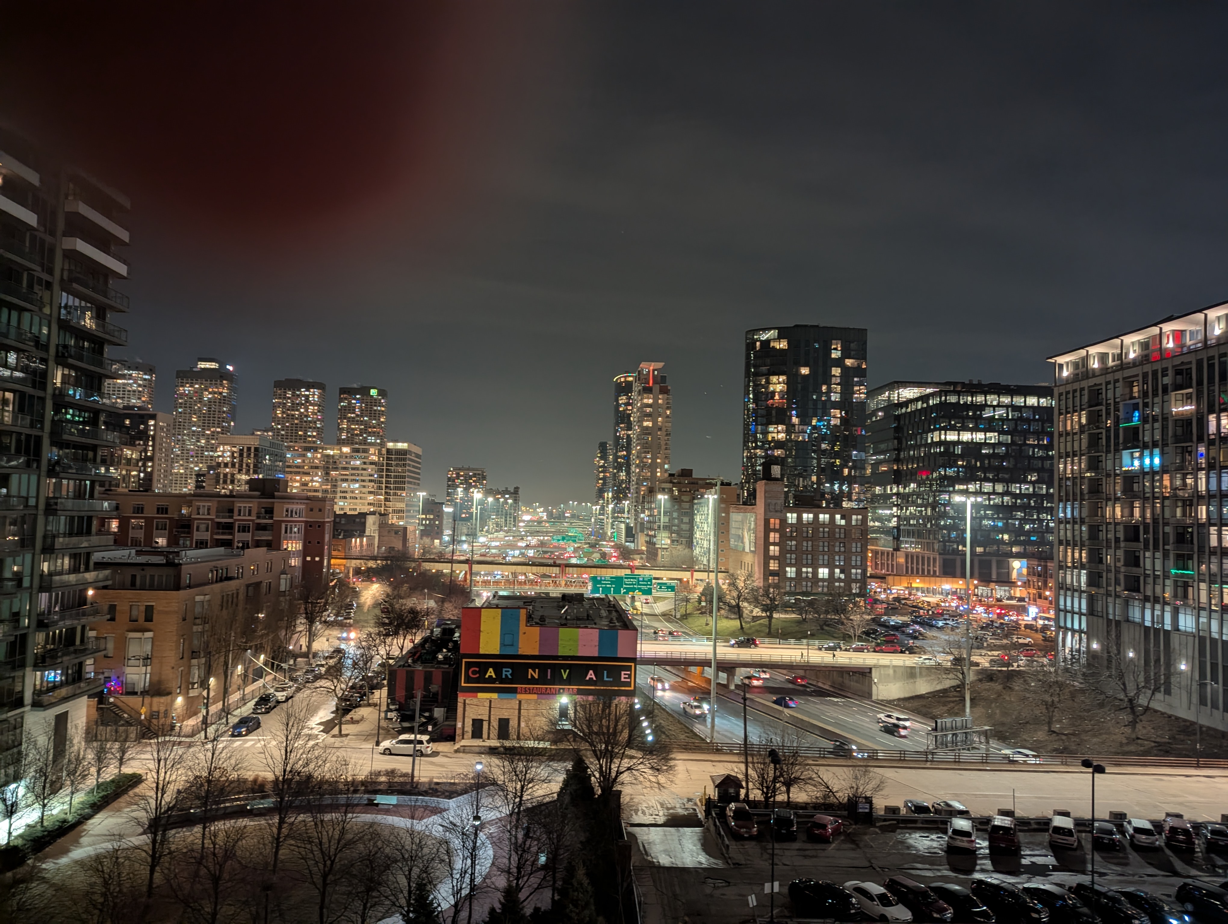 Chicago scene at night