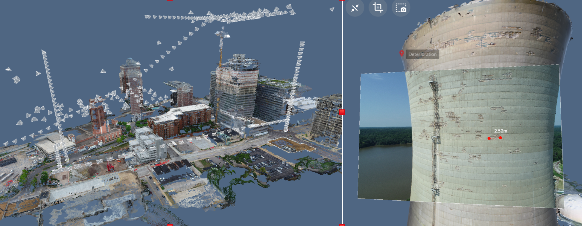 multi-view reconstruction of a concrete structure
