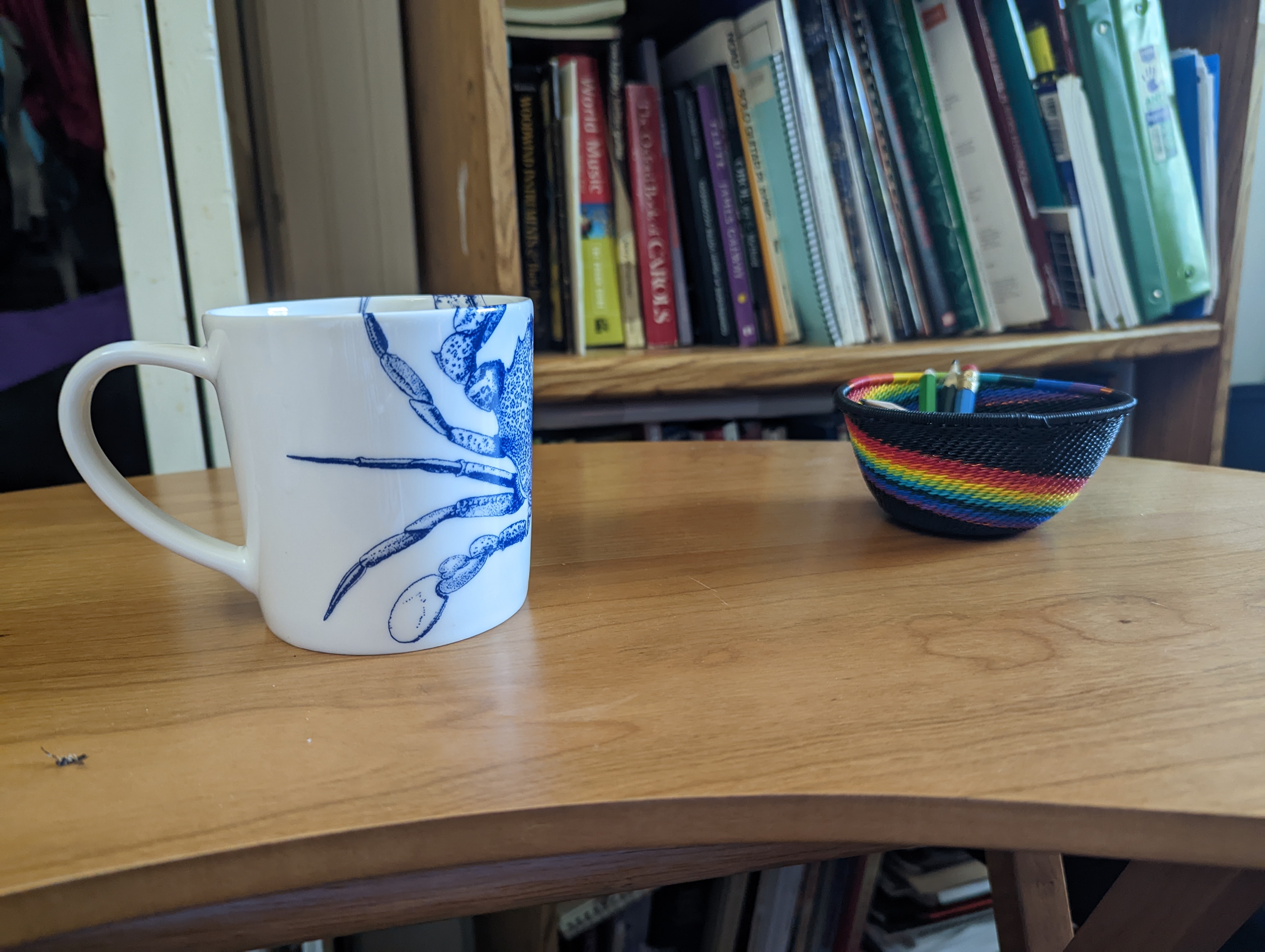 cup sitting on table