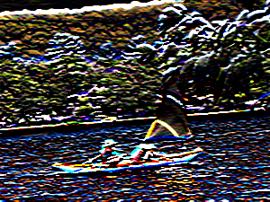 horizontal edges highlighted in sailboat picture