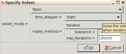 Solver options