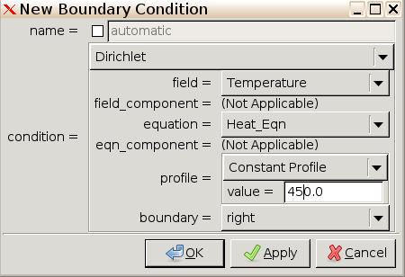 New boundary condition